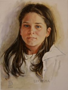 Girls Charcoal Pencil Portrait