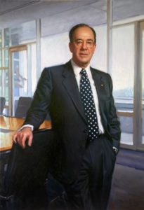 Executive Oil Portrait of Donald McDonald, Former Chairman ABC